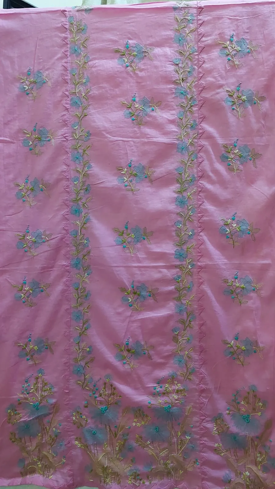 Applique Work UnStitched Shirt Length 45